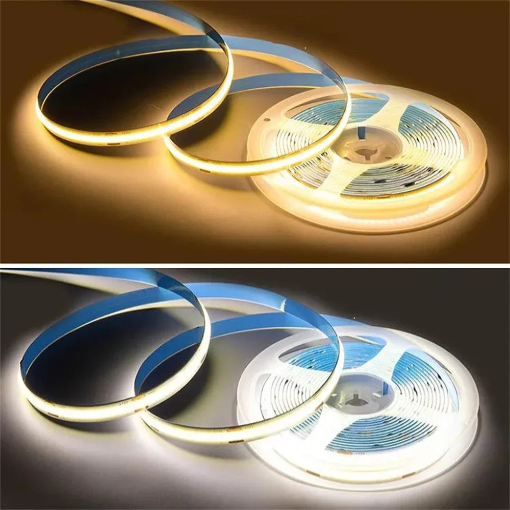 COB LED Strip Lights 5V USB Dimmable | 320 LEDs/m Flexible Ribbon for Kitchen Cabinet Mi detail view