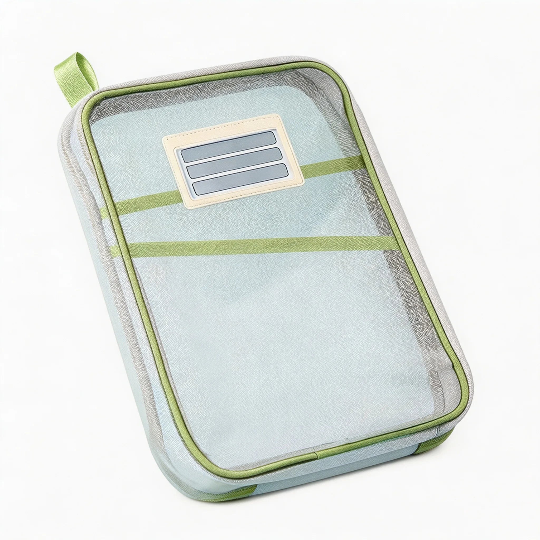Stationery Storage Bag Double-layer Mesh Zipper Bag Large Capacity Organizer Folders School Office
