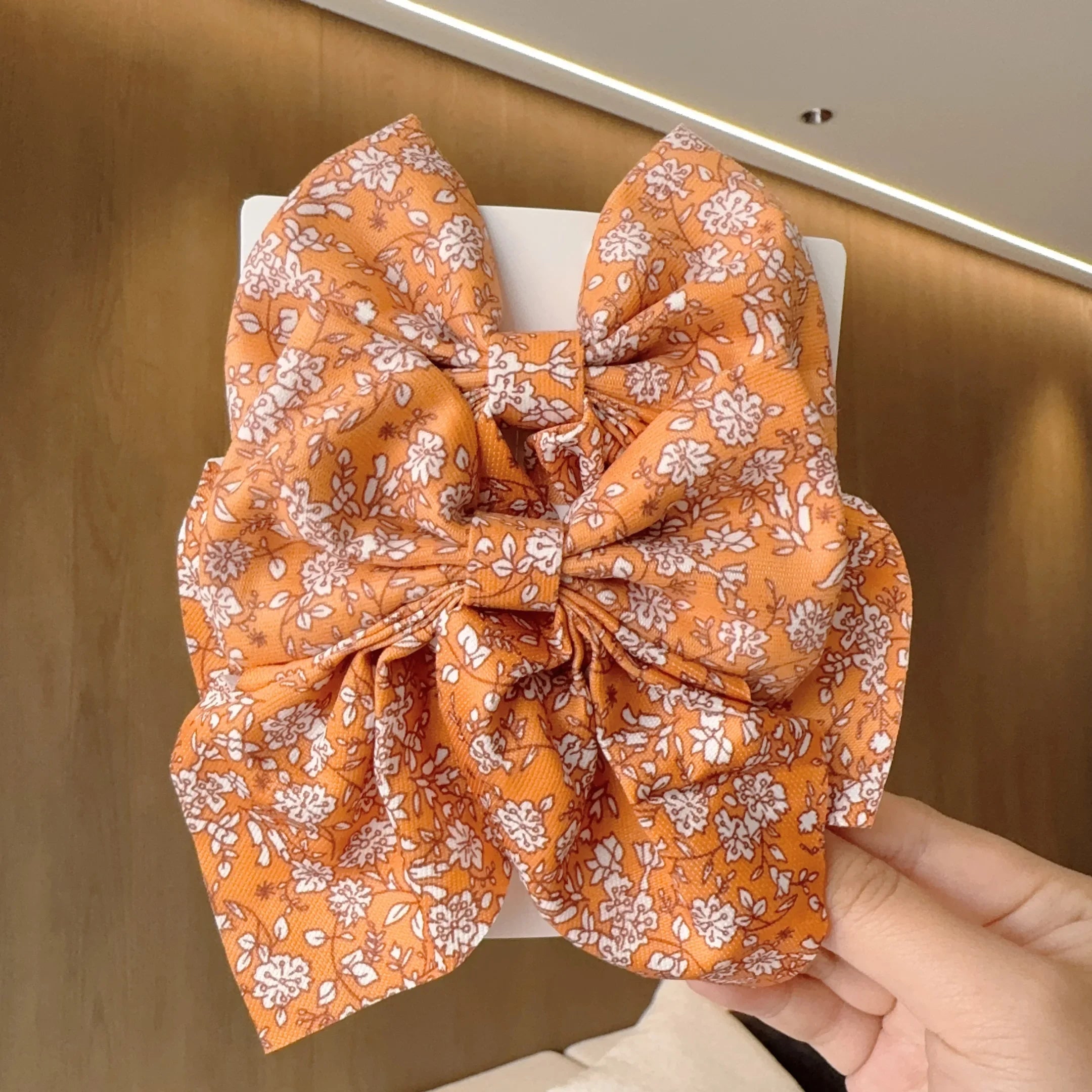 2PC Spring Summer Women Kids New Floral Printed Bows Hair Clip Fresh Cute Hair Pins Barrettes Headwear Girls Hair Accessories