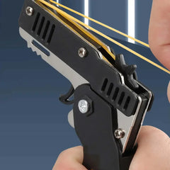 1PCS Keychain Gun 60 Rubber Bands Rubber Band Gun Shooting Pistol Alloy Kid Outdoor Pa close-up view