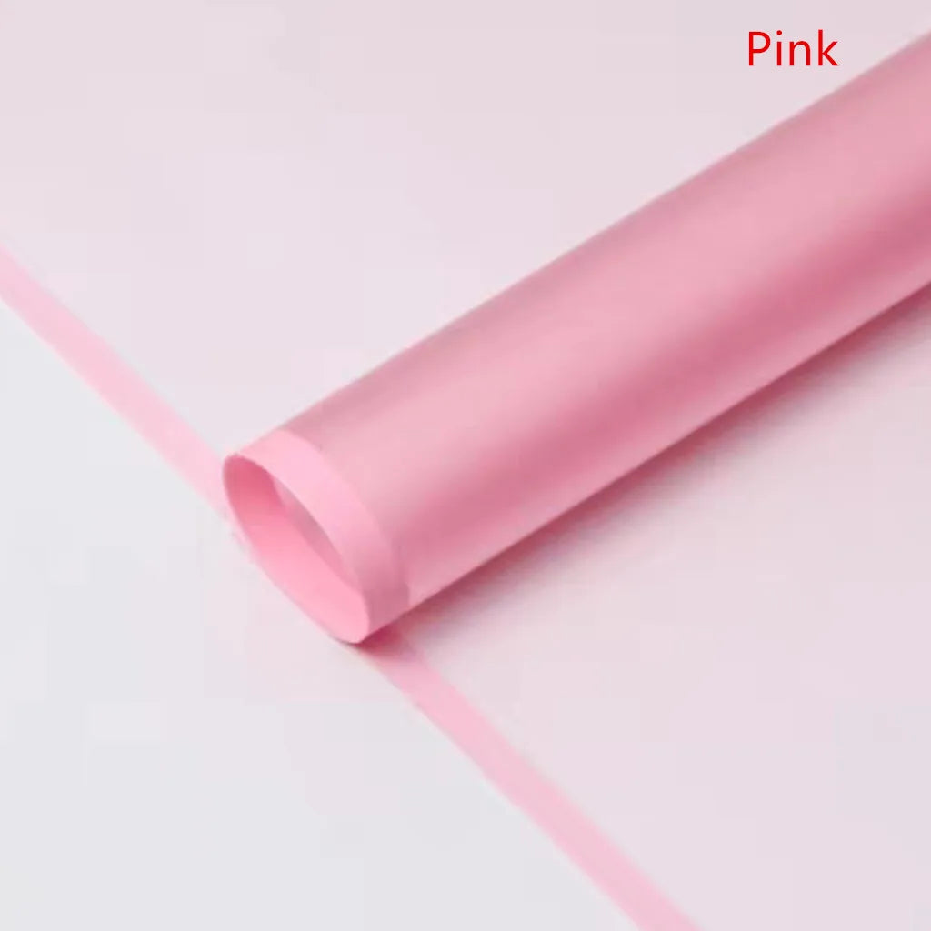 Fog Flower Wrapping Paper 5 Sheets | Korean Style Half Transparent Gift Wrap for Bouquet detail view