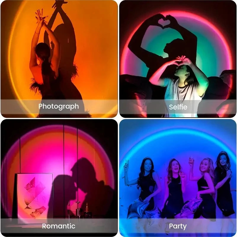Sunset Projection Lamp with Remote | 16 Color LED Night Light lifestyle view