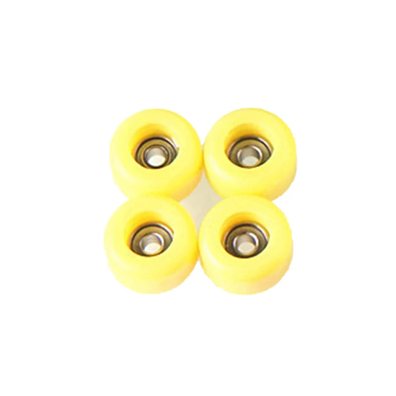 4Pcs/Set Urethane CNC Bearing Fingerboard Wheels | Professional PU + Metal additional angle