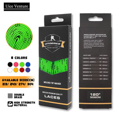 UICE Ice Hockey Shoelaces Box-Packed Ice Hockey Skate Laces 84/96/108/120in Dual Layer Braid Extra R
