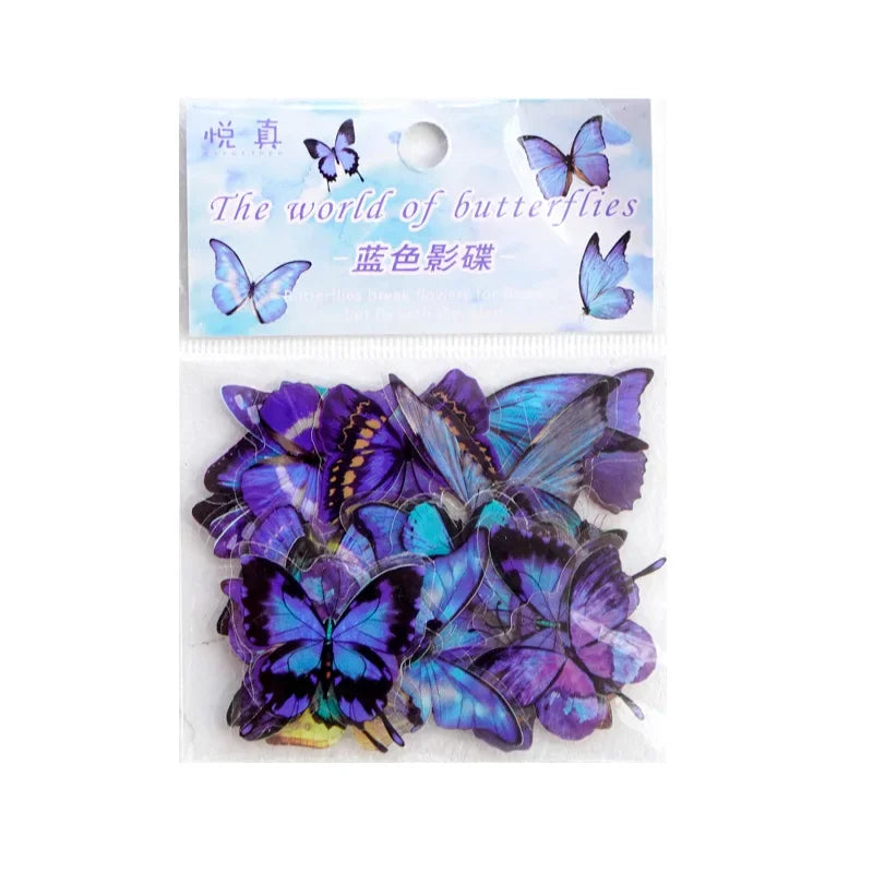 Butterfly Stickers Pack 40pcs | PET Waterproof Craft Stickers for Scrapbooking additional angle