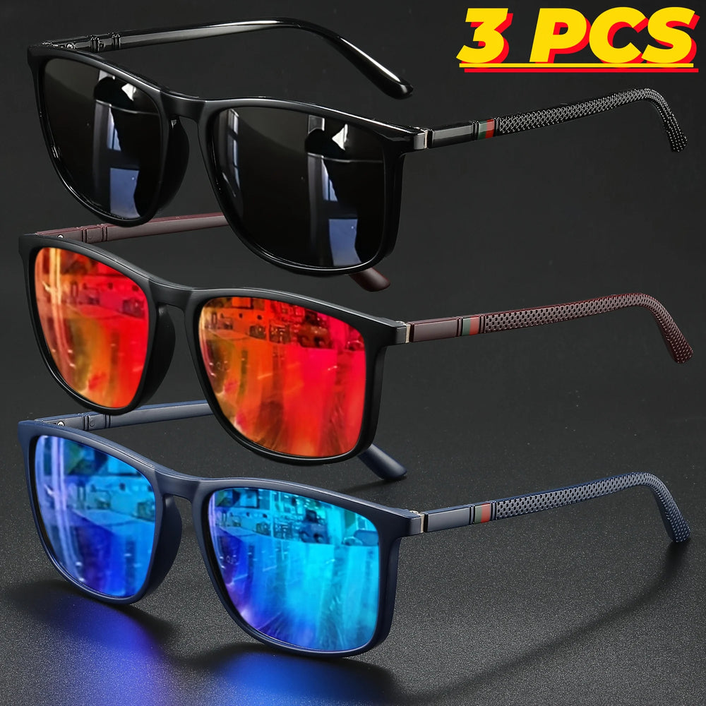 2025 Square Polarized Sunglasses Summer Party Vacation Travel close-up view