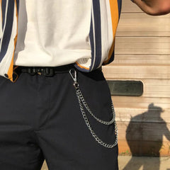 Punk Style Metal Fashion Waist Chain Jeans Accessories Pendant Hip-hop Versatile Pants C detail view
