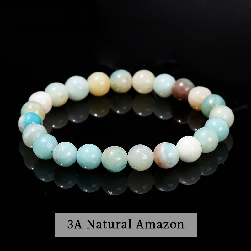 JD Natural Black Spectrolite Flash Smooth Beaded Bracelet Women Men 6 8 10mm Labradorite detail view