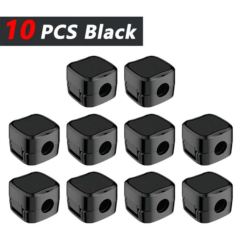 iLMH Non-magnetic Strong Cable Clips Adjustable Cord Holder, Adhesive Under Desk Mgmt lifestyle view