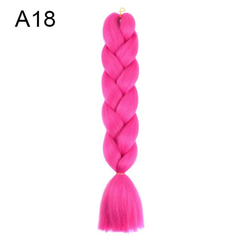 Synthetic Jumbo Braids Hair 24Inch Braiding Hair Extensions Ombre Fake Hair For Cro additional angle