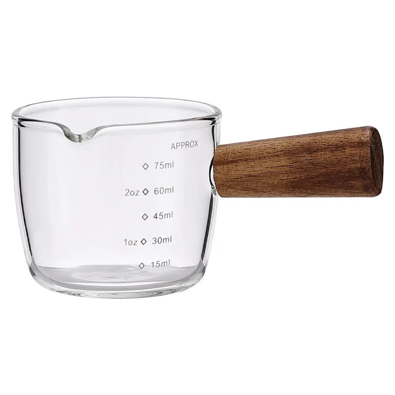 3 Oz Espresso Measuring Cup Shot Glasses Measuring Triple Pitcher Single Spout Glass alternate view