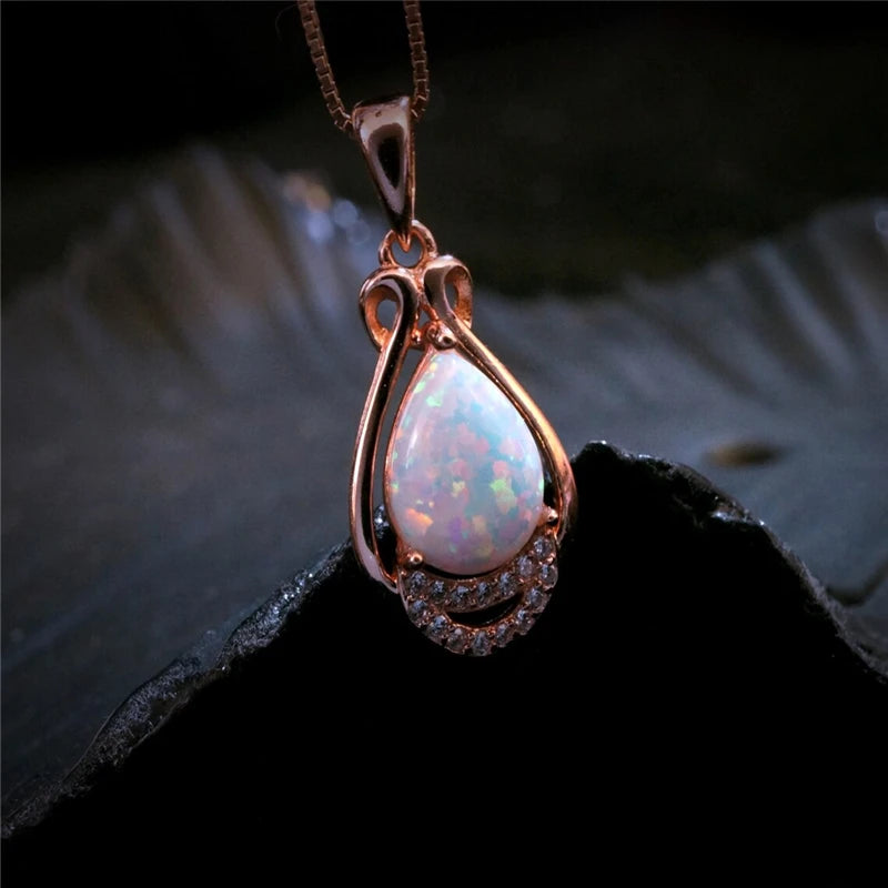 Fashion Sun Flower Pendant Necklace For Women Charm Rose Gold Color Crystal Zircon Imita detail view