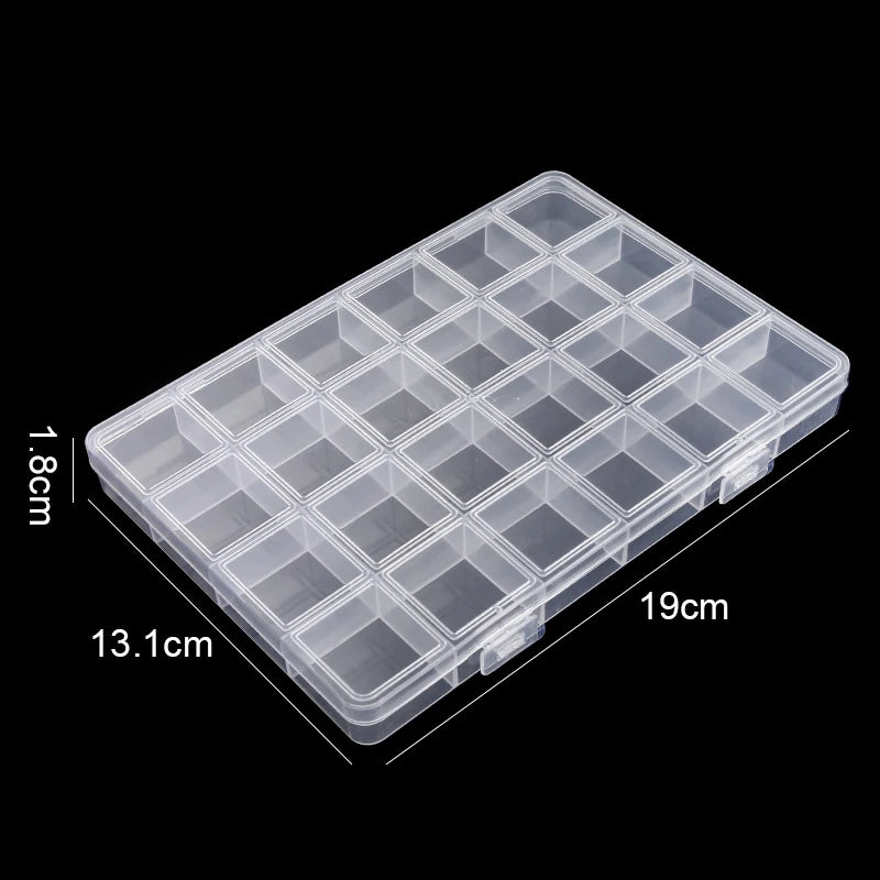 Jewelry Box Clear Plastic Organizer Box Empty Earring Storage Organizer Display Case alternate view