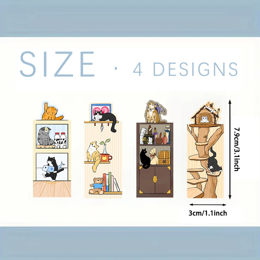 Cat Paw Magnetic Bookmarks Reading Page Holder Stationery Office for Pages Books Reade close-up view