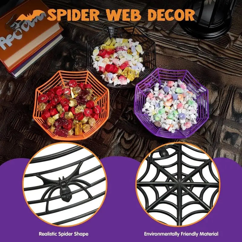 Candy Bowl Spider Web Trick or Treat Bowl Halloween for Haunted House lifestyle view