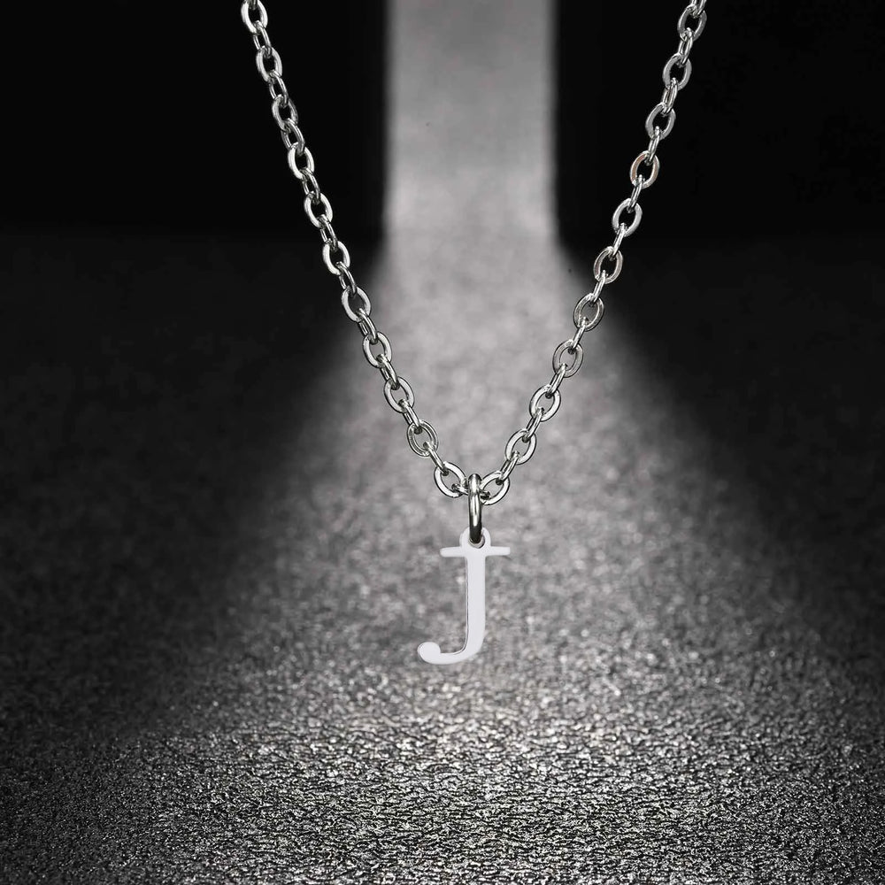 26 Letters A-Z Initial Pendant Necklaces for Women,Alphabet Pendant Rolo Chain Neckla lifestyle view