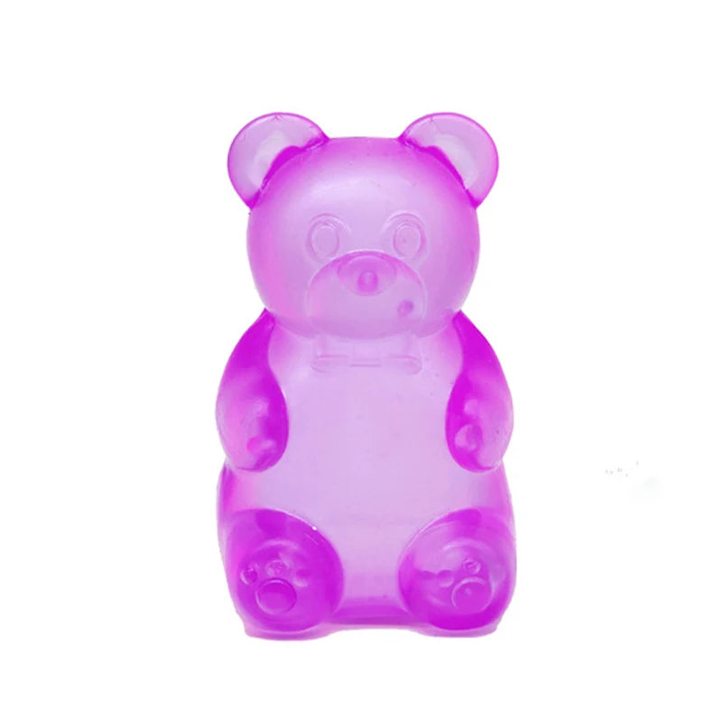 Cute Bear Squishy Toy | Soft TPR Stress Relief Fidget Cube close-up view