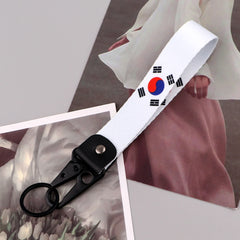 World Flag Car Keychain | Metal Key Ring for Men Women Motorcycle Lanyard detail view