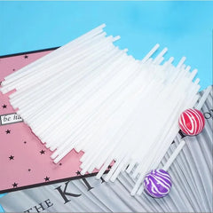 50/100Pcs Chocolate White Acrylic Lollipop Stick Great Reusable Candy Dessert Bakeware K detail view