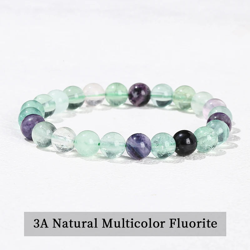 JD Natural Black Spectrolite Flash Smooth Beaded Bracelet Women Men 6 8 10mm Labrador lifestyle view