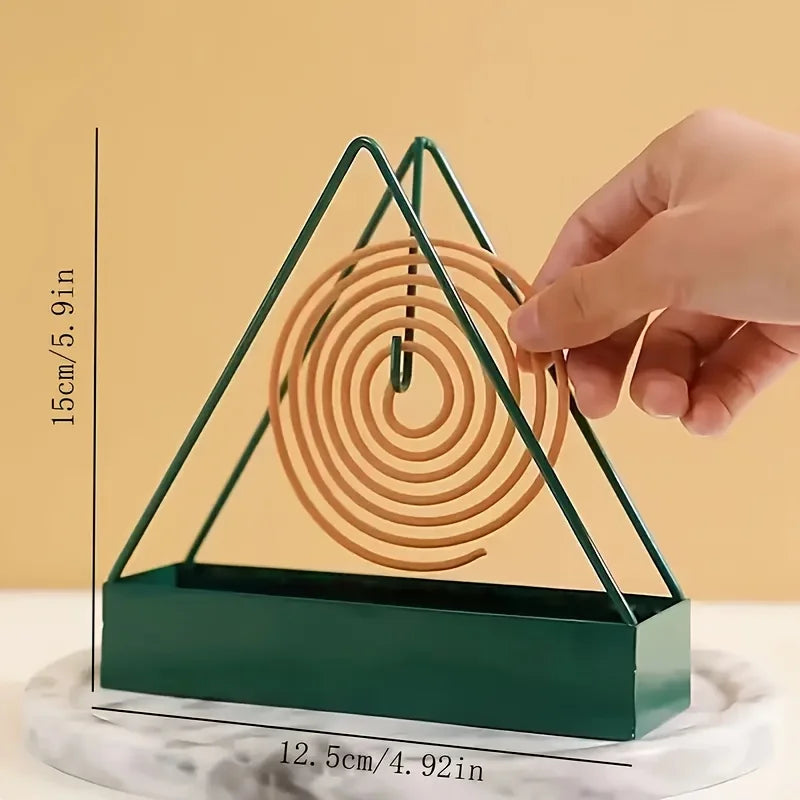 Triangle Mosquito Mat Stand | Simple Iron Holder for Indoor Rooms detail view
