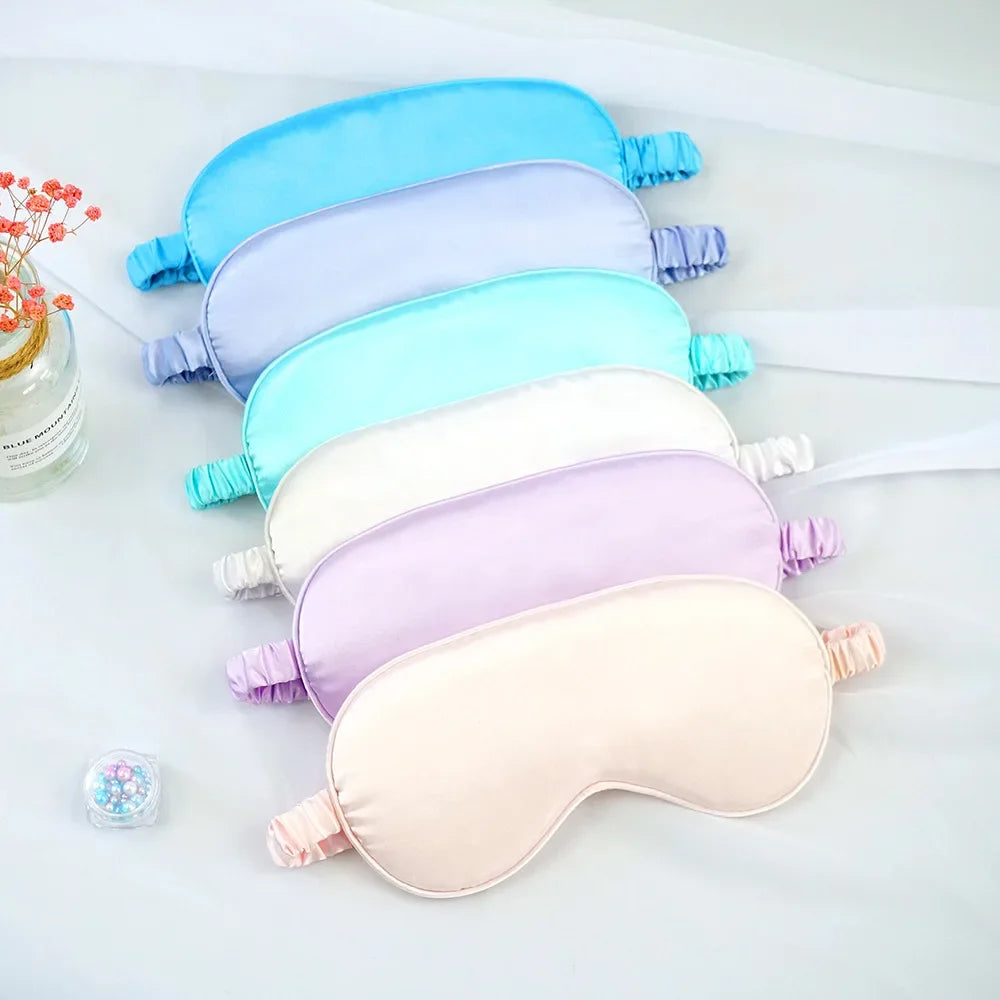 Women Imitated Silk Sleep Eye Mask | Portable Travel Blindfold for Restful Sleep alternate view