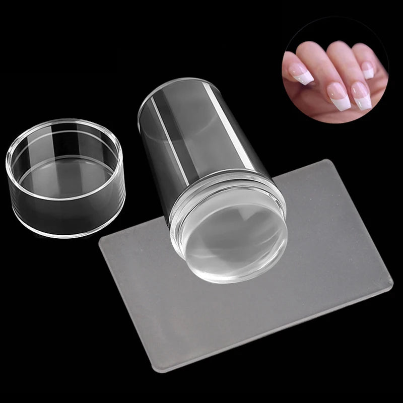Nails Art Stamping Plates Kit French Manicure Design Plate Stamp Polish Stencil Template detail view