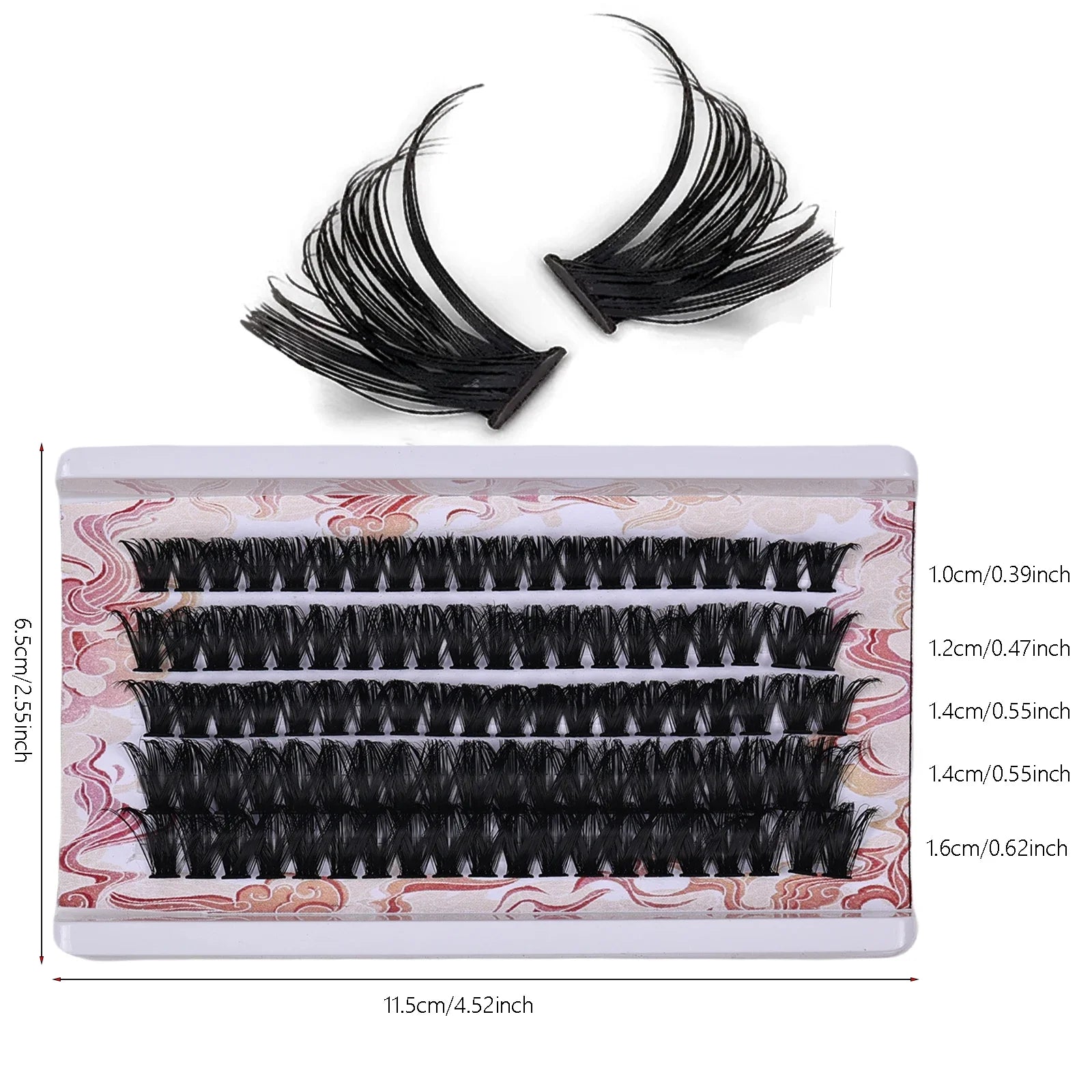 100Pcs 80D Mixed Tray Individual Lashes 3D Russia Volume Eye Lashes Soft Natural Lashe close-up view