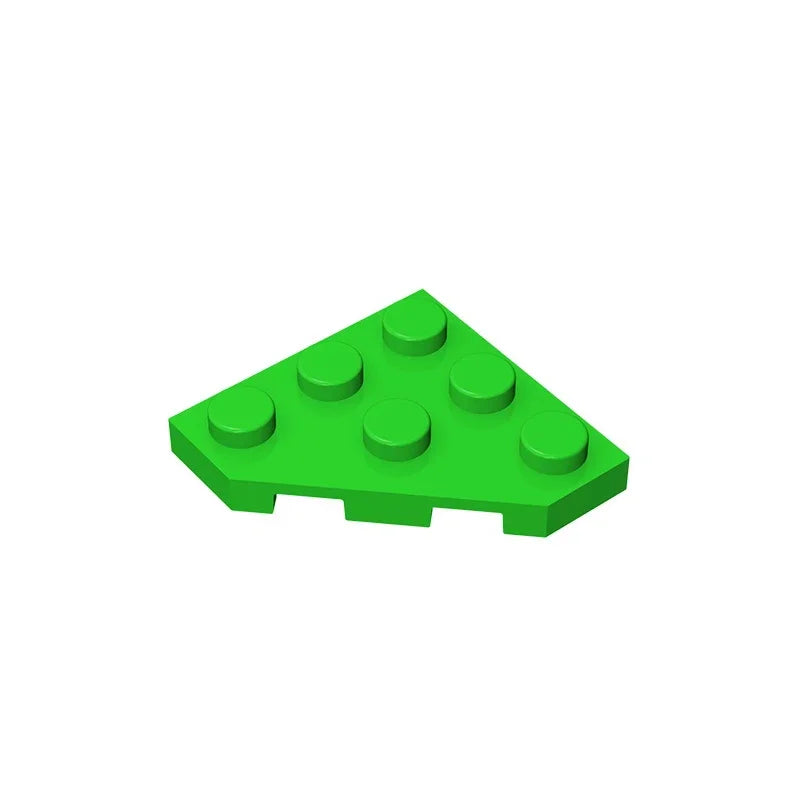 Gobricks GDS-556 Wedge Plate 3 x 3 Cut Corner | Compatible Building Block for DIY detail view