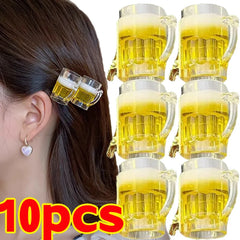 Funny Beer Shaped Hairpins Fashion Creative Popular Hair Clips Girls Charm Lovely Beer Barrettes Sty