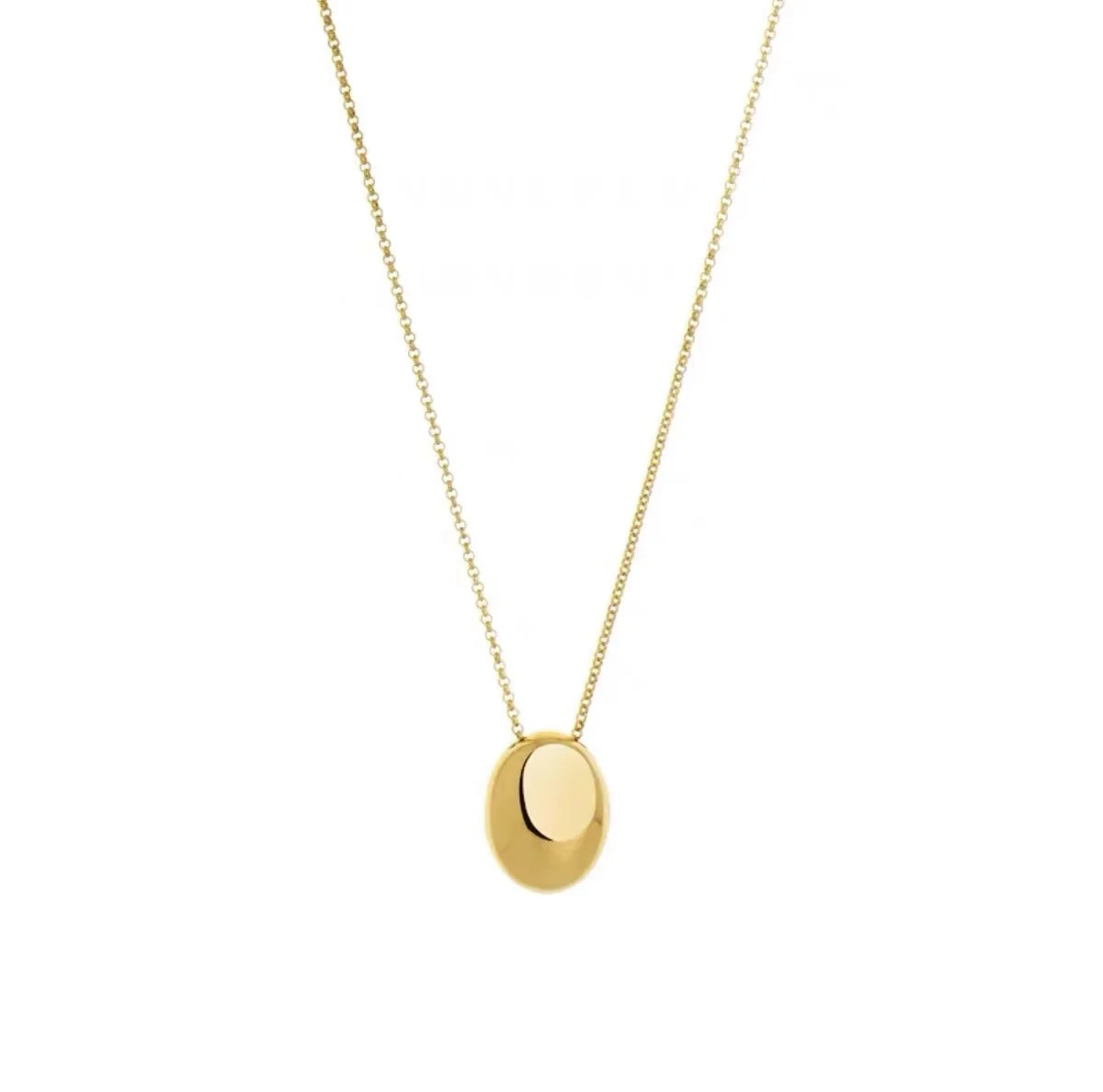 Taoya Stainless Steel Gold Color Oval Pendant Necklace | Fashion Jewelry for Women additional angle
