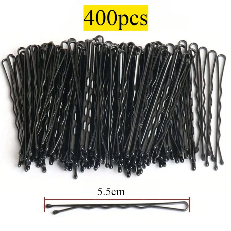 50-600pcs Black Straight Line Hair Clip U-shaped Needle Lady Hairpins Curly Wavy Grip alternate view