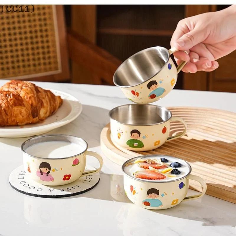 〔CC11〕80/220ml Stainless Steel Water Cup Mug For Kids Anti Scalding Milk Coffee Cup M alternate view