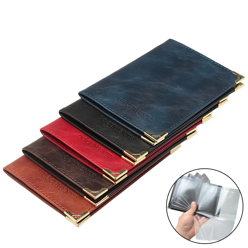 Vintage PU Leather Passport Holder Wallet | Unisex Travel Document Organizer