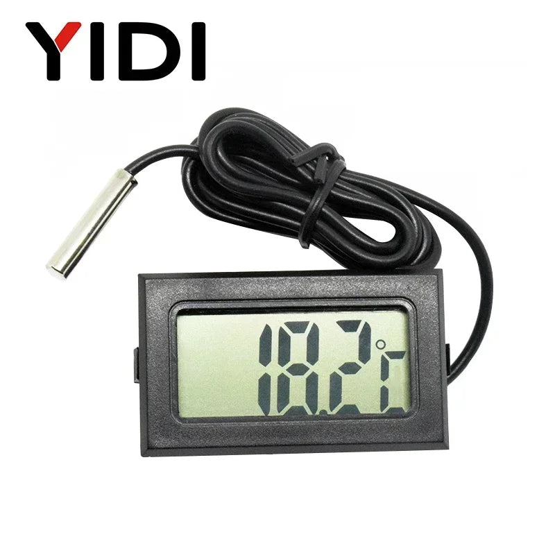 Mini LCD Digital Thermometer Hygrometer | Dual Probe Temperature Humidity Monitor alternate view
