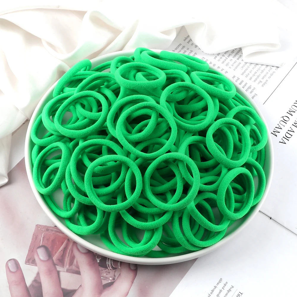 51 Colors Basic Elastic Hair Band for Girls 20/30/50PCS 4cm Simple Solid Color Headban close-up view