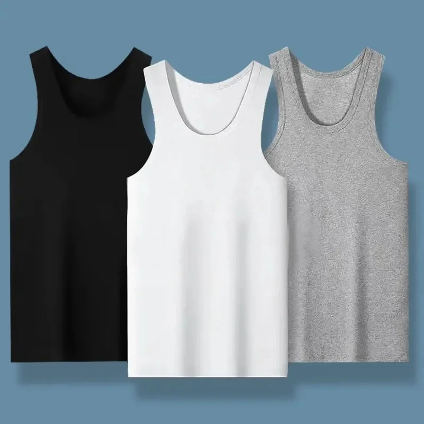 2026 Men's Summer Tight Tank Top, Lightweight Cotton Breathable Quick Dry Vest, Sports Casual Pajamas Outdoor Sleeveless Shirt