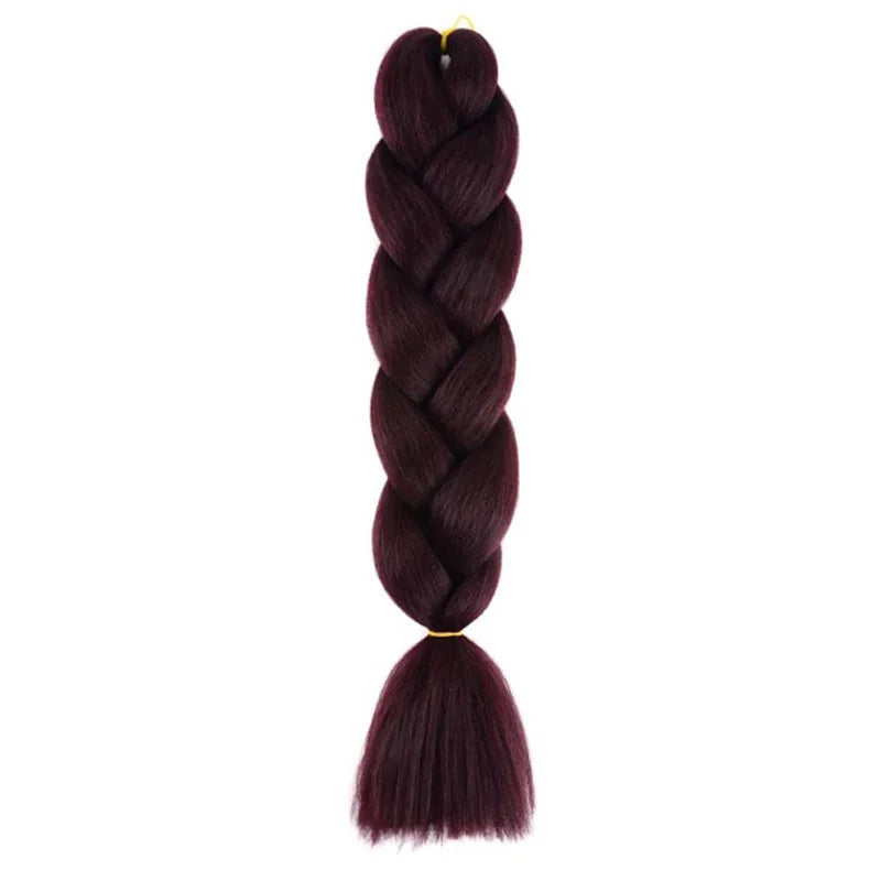 24Inch Synthetic Long Box Jumbo Braiding Hair Extensions Yaki Straight Texture for Wo alternate view