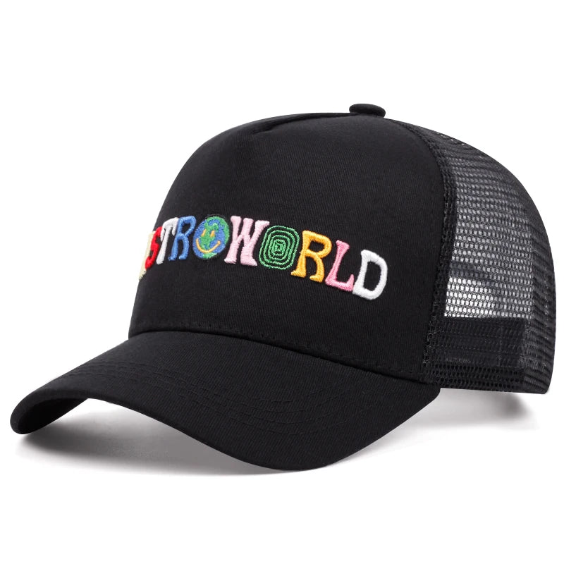 ASTROWORLD Graphic Mesh Baseball Cap | Unisex Breathable Trucker Hat