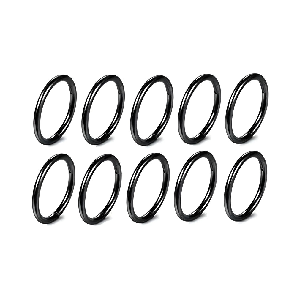 5/10Pcs 16G Nose Ring Hoop Stainless Steel Hinged Nose Rings Septum Clicker Tragus additional angle