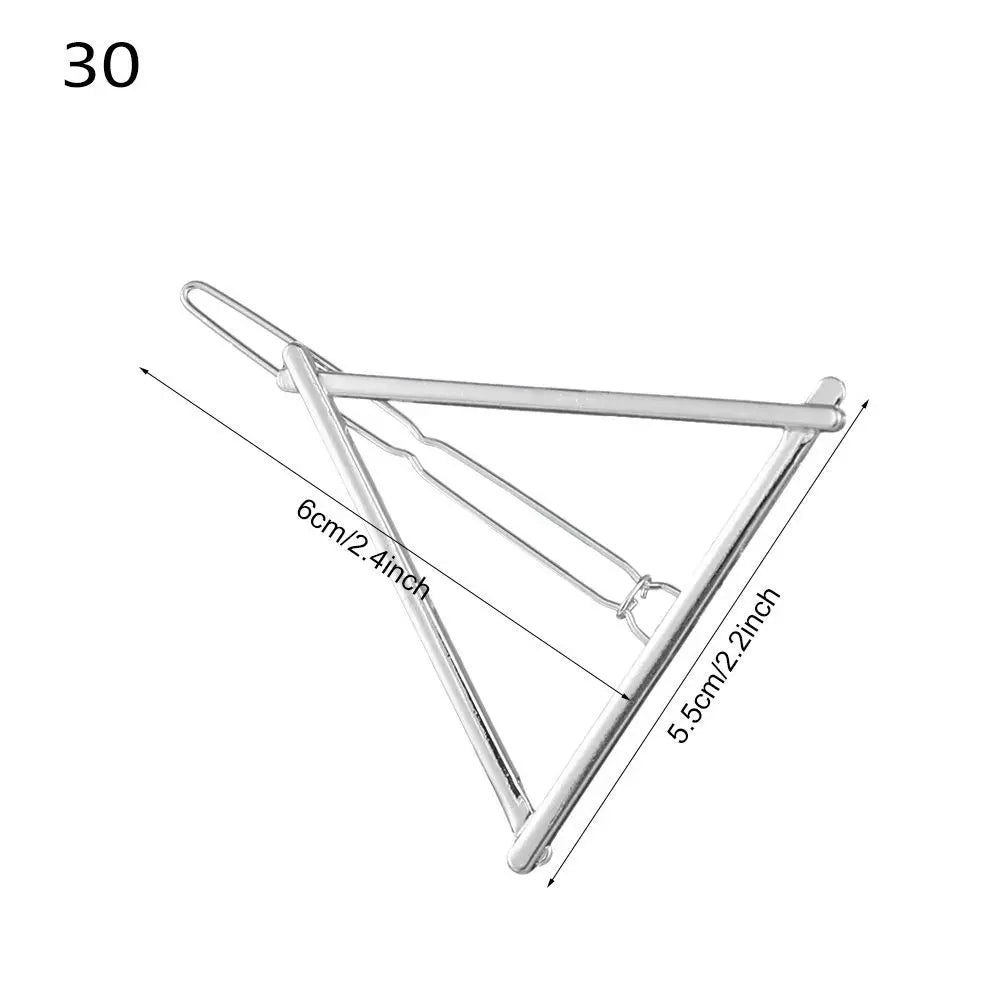 1PC Geometric Ponytail Hairpins Bobby Pins Knot Hair Clip Star Heart Barrettes Metal lifestyle view