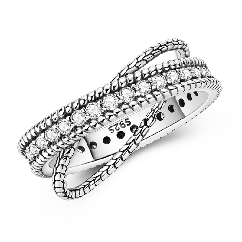 Daisy 925 Sterling Silver Wedding Ring | Sparkling Zircon Engagement Jewelry alternate view