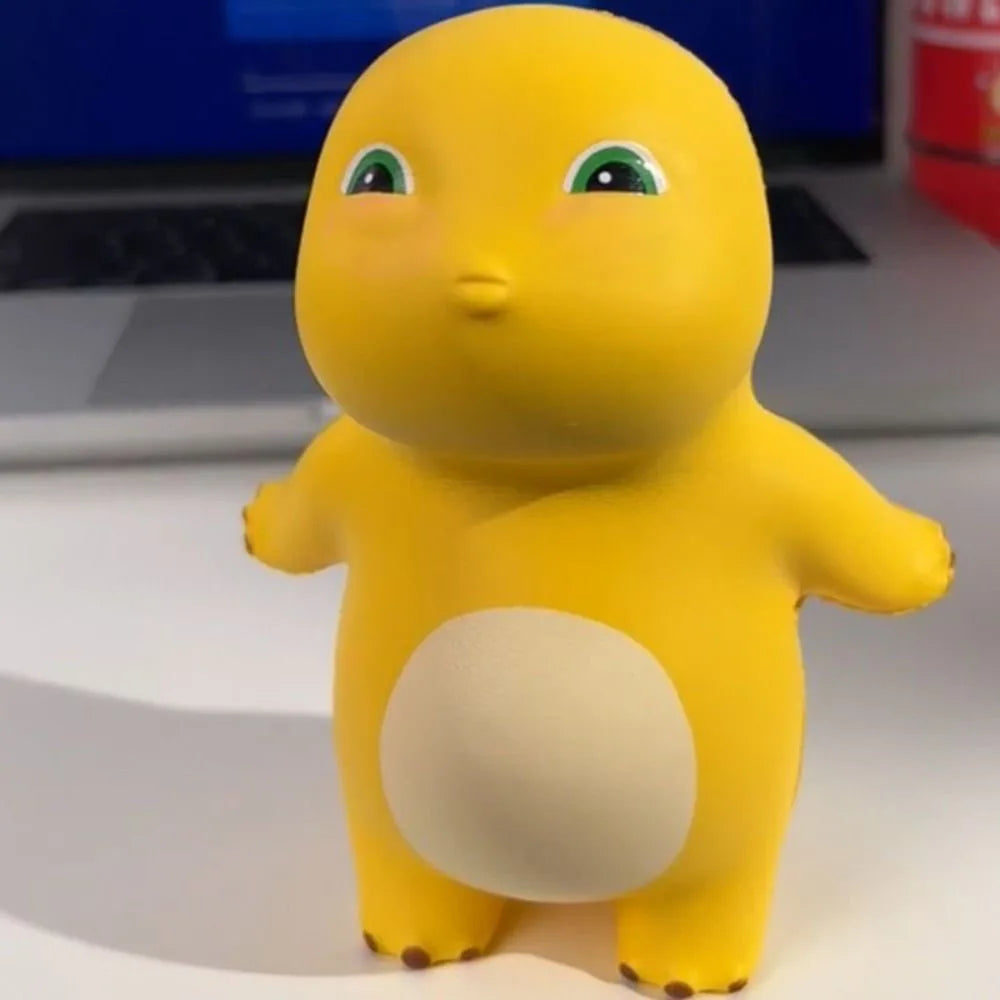 Funny Kiss Milk Dinosaur figure Cute Yellow Nailong Squeeze Toys kawaii Model Doll St alternate view
