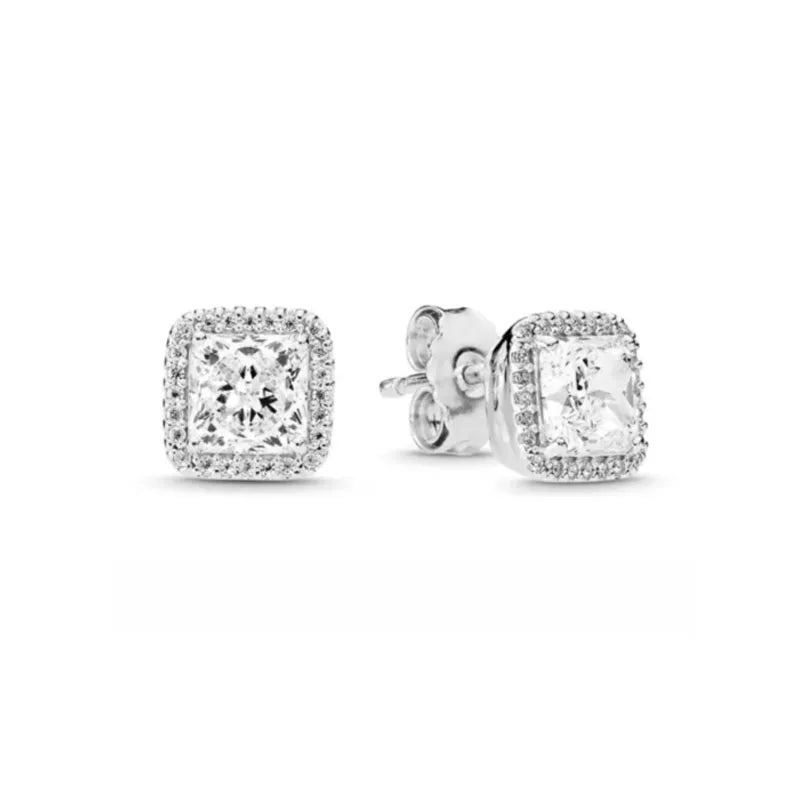 925 Sterling Silver Snowflake Heart Earrings | Fine Stud Earrings for Women lifestyle view