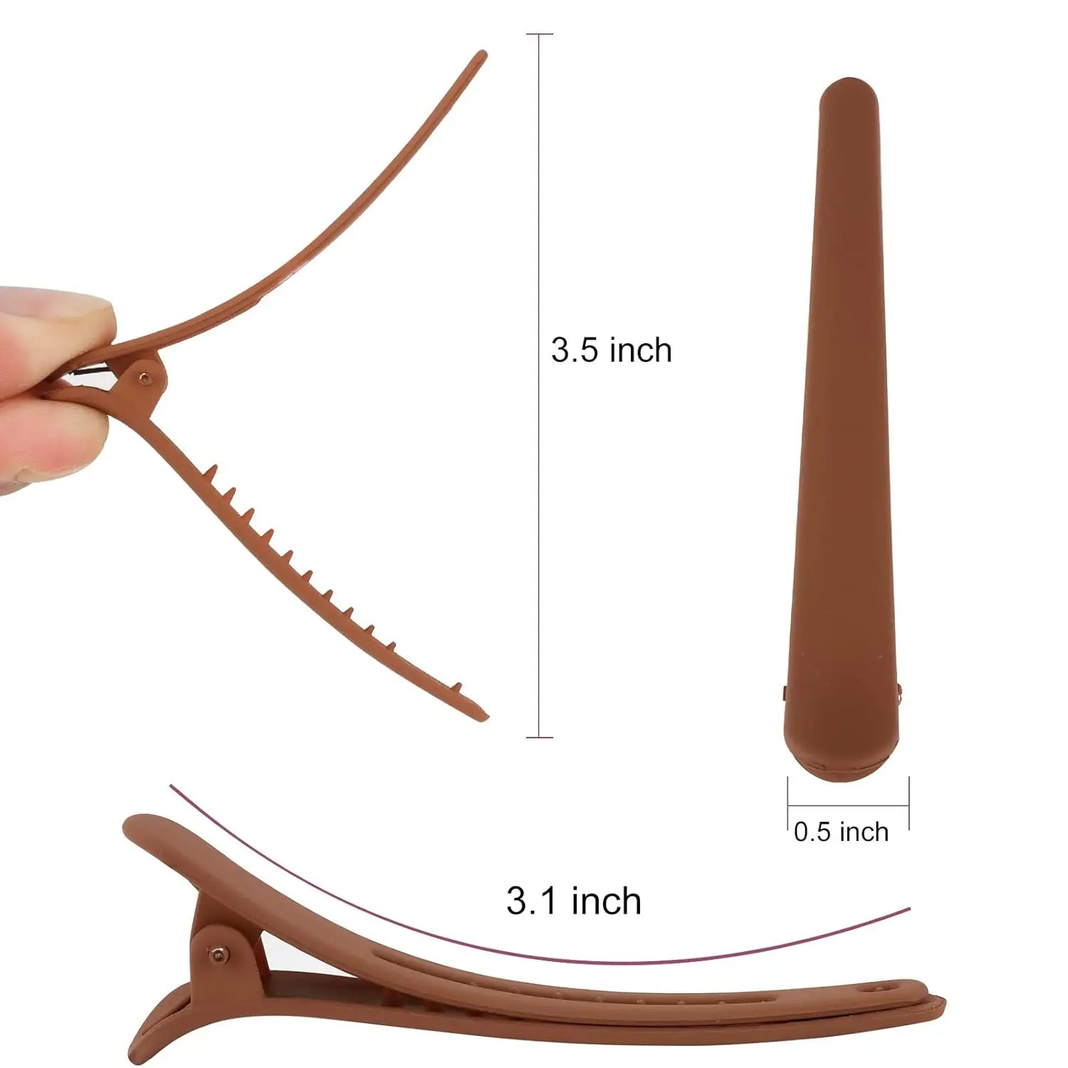 12 PCS Hair Clips for Styling Sectioning, 3.1 Inch Matte Alligator Hair Clips Hair Barre detail view