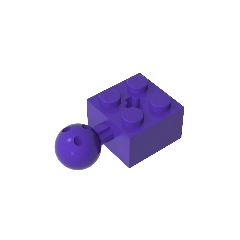 Gobricks GDS-976 Technical Brick Modified 2 x 2 with Ball Joint and Axle Hole | Compa lifestyle view