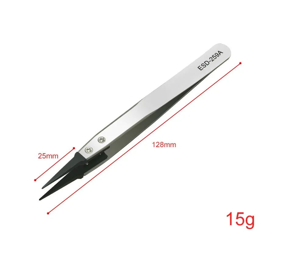 1PCS of ESD Anti-Static Precision Tweezers - Anti-Static Tips, Heavy-Duty Metal Const lifestyle view