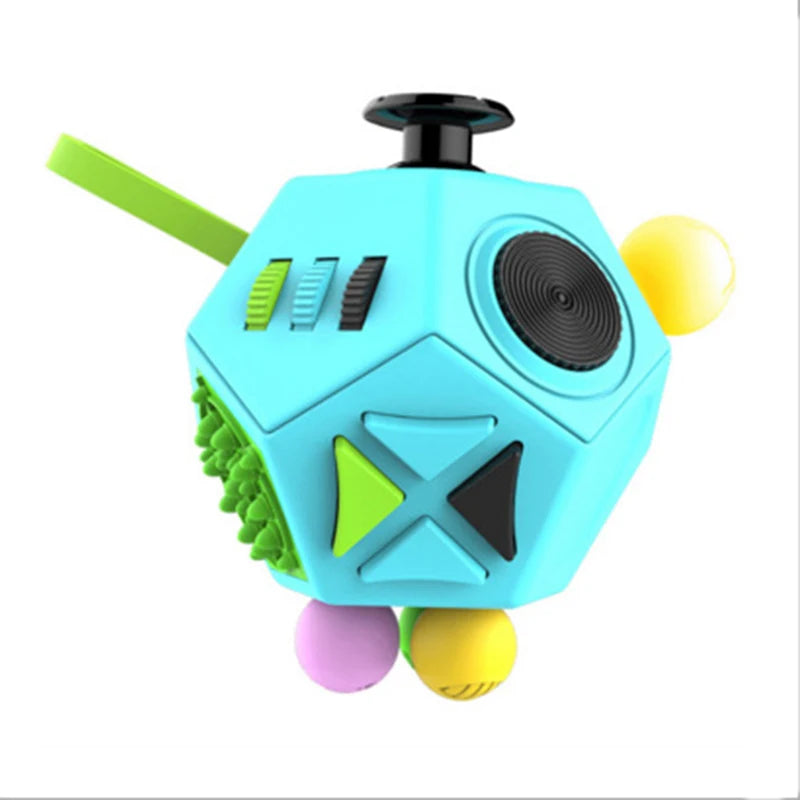 6/12 Sides Rainbow Fidget Cube | Decompression Sensory Toy for Anxiety and ADHD lifestyle view