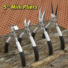 Mini Pliers Set for Jewelry Making | DIY Beading and Craft Tool Kit close-up view