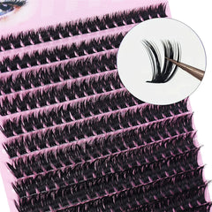 Simple Self-Graft Handmade 80D D Curl Individual Lashes 280Pcs 8-16mm Dense Clusters alternate view